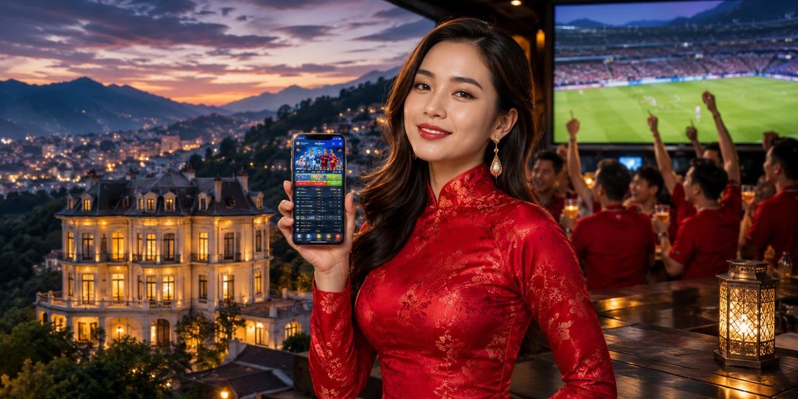 Người chơi esports mặc áo dài Đà Lạt theo dõi giải đấu và đặt cược trực tuyến